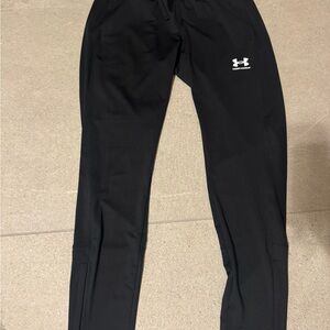 Under Armour Black Performance Track Pants with White Logo